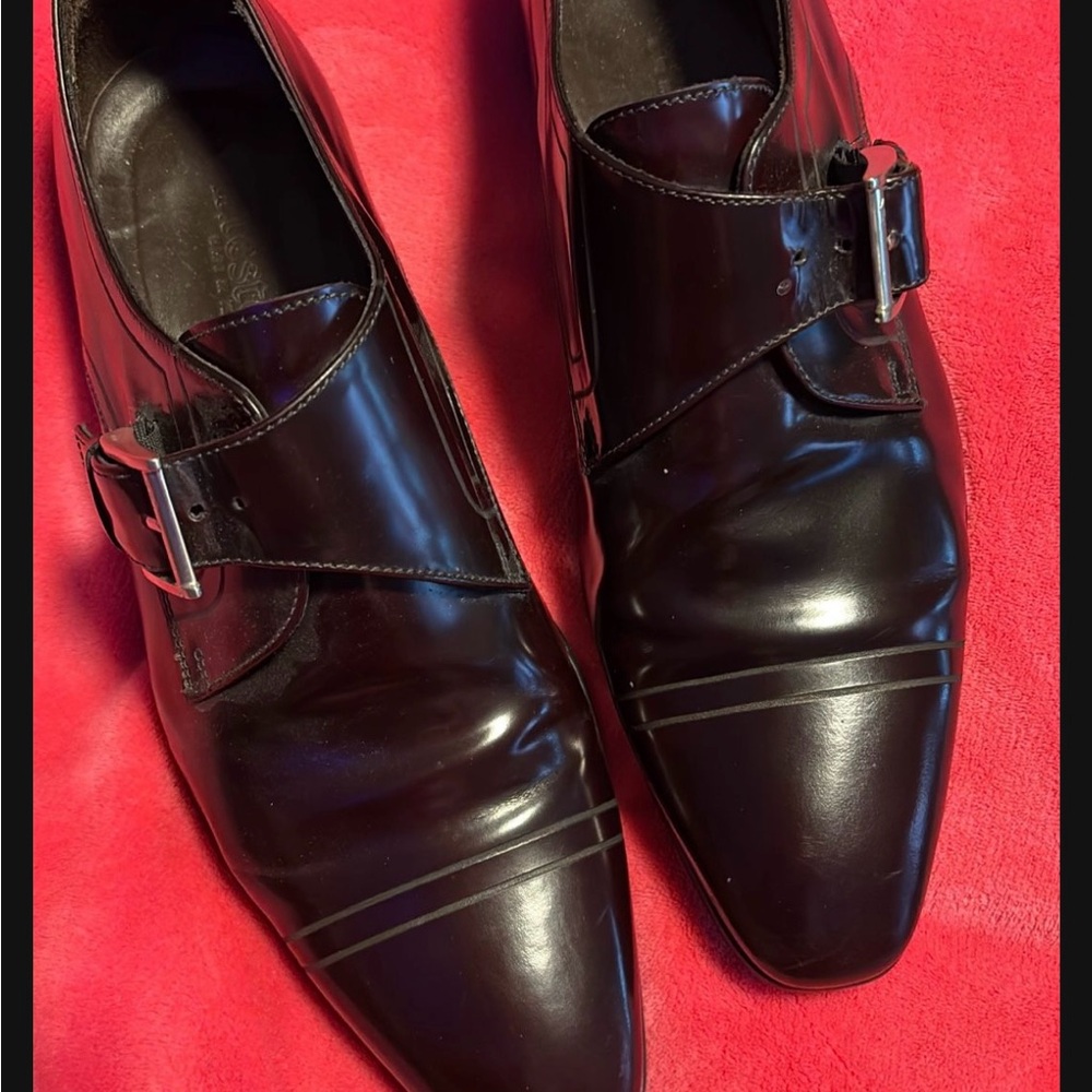 a. testoni Dark Brown Leather Oxfords